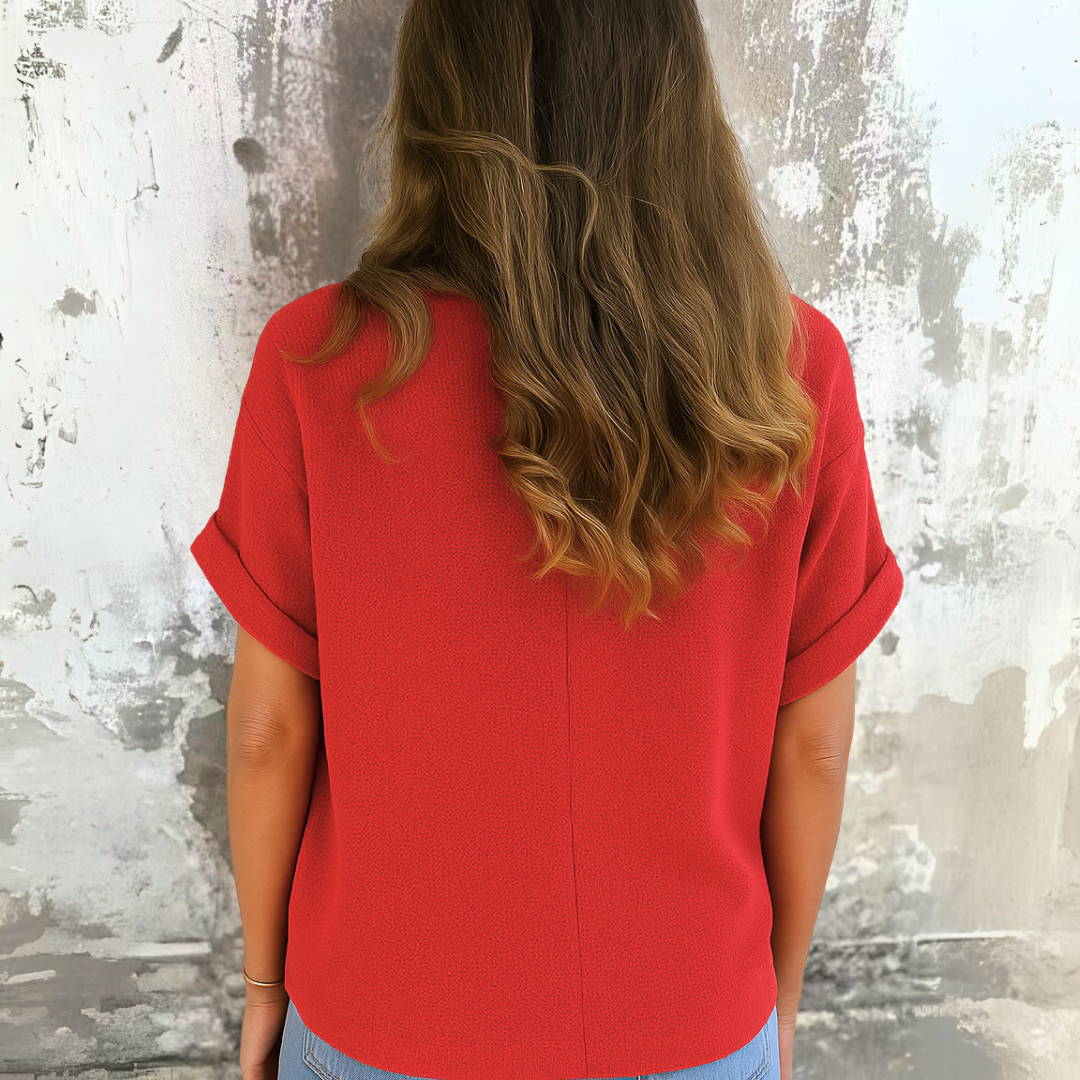 Diana™ | Schicke Bluse mit Rundhalsausschnitt