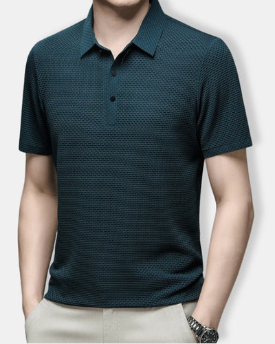 Herren Atmungsaktives Texturiertes Polo Hemd | Kurzarm