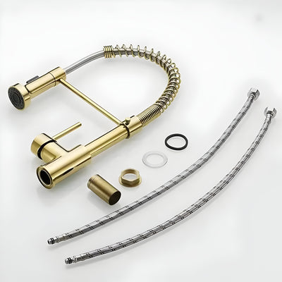 FlowNova - Multifunktionale Spültischarmatur (Gebürsteter Stahl)