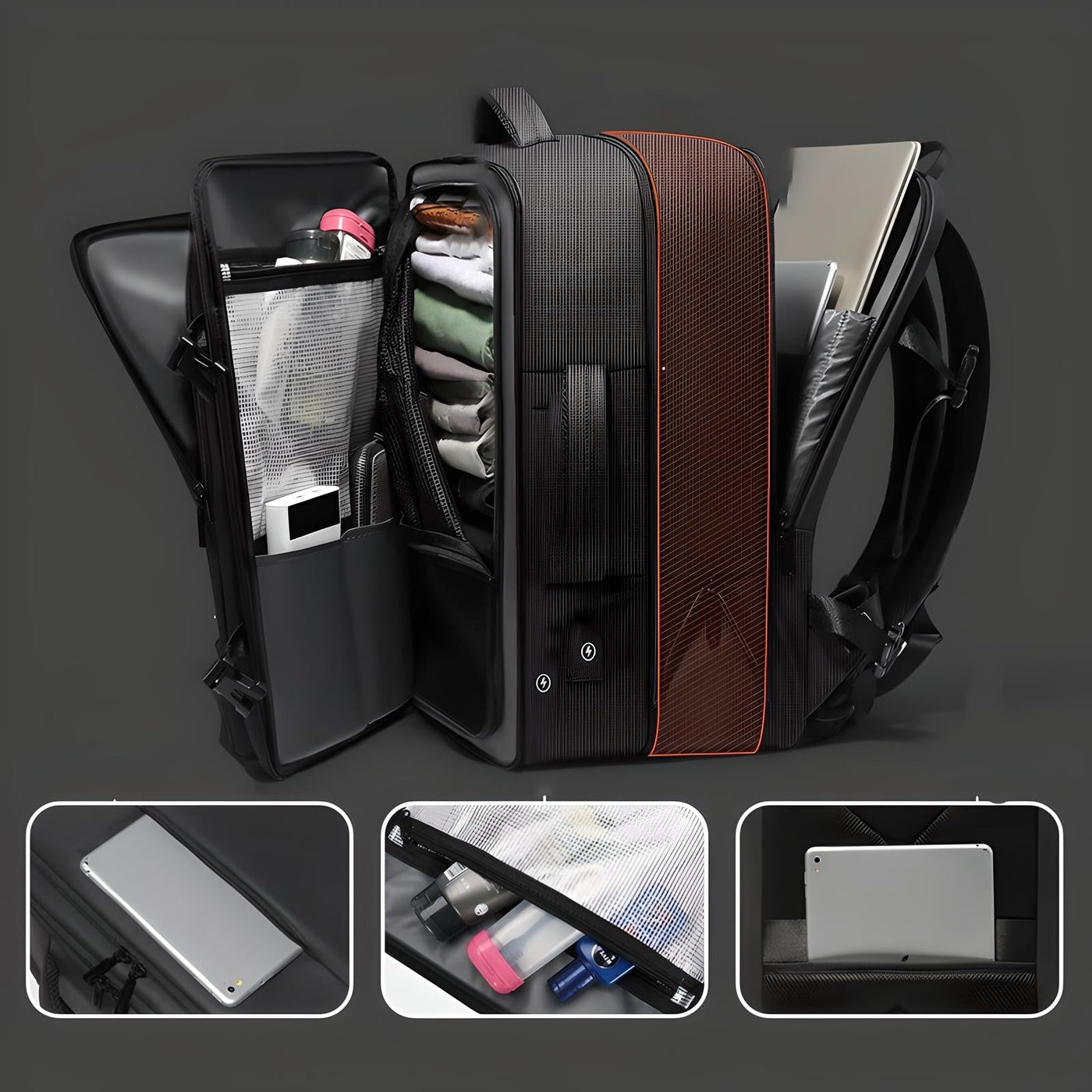 Herren Rucksack Mit Mehreren Fächern | Reisen