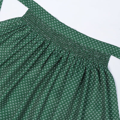 Oktoberfest Bavarian Dirndl Dress with Apron and Lace Blouse