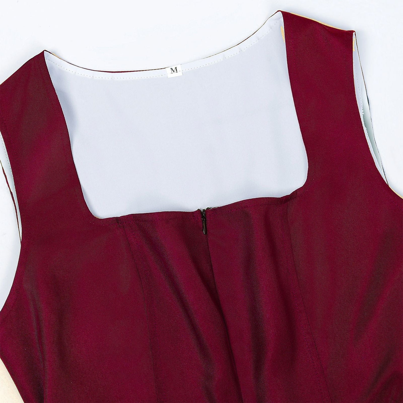 Oktoberfest Bavarian Red Dirndl Dress with Apron and Lace Blouse