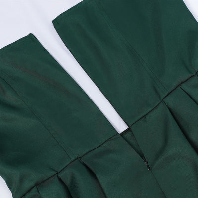 Oktoberfest Bavarian Dirndl Dress with Apron and Lace Blouse