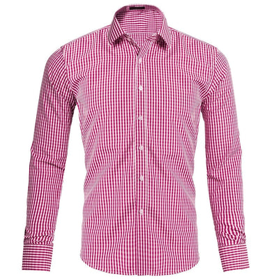 Men's Oktoberfest Bavarian Plaid Long Sleeve Shirt