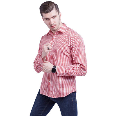 Men's Oktoberfest Bavarian Plaid Long Sleeve Shirt