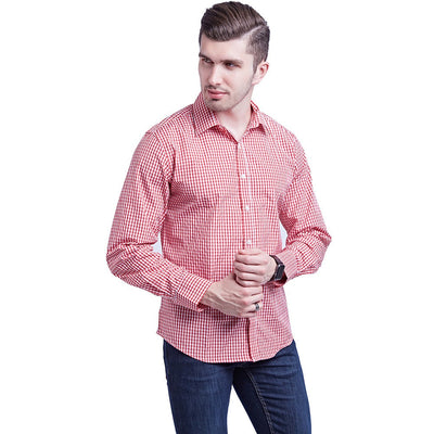 Men's Oktoberfest Bavarian Plaid Long Sleeve Shirt