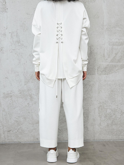 CASUAL RUNDHALS-ZWEITEILER MIT LANGARM