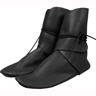 Medieval Ankle Boots with Side Lacing