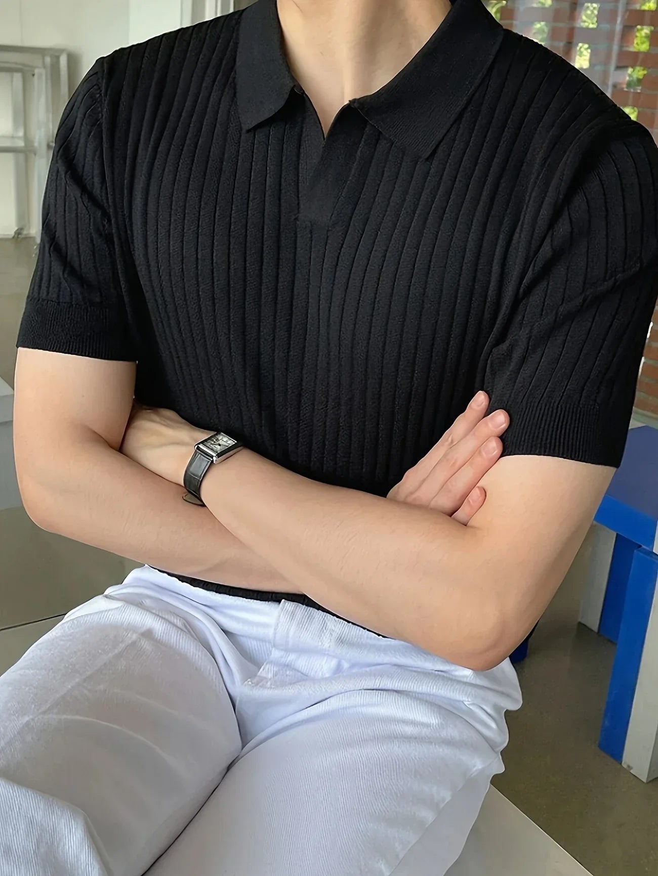 Avgustin – Lässiges Kurzarm Polo Hemd