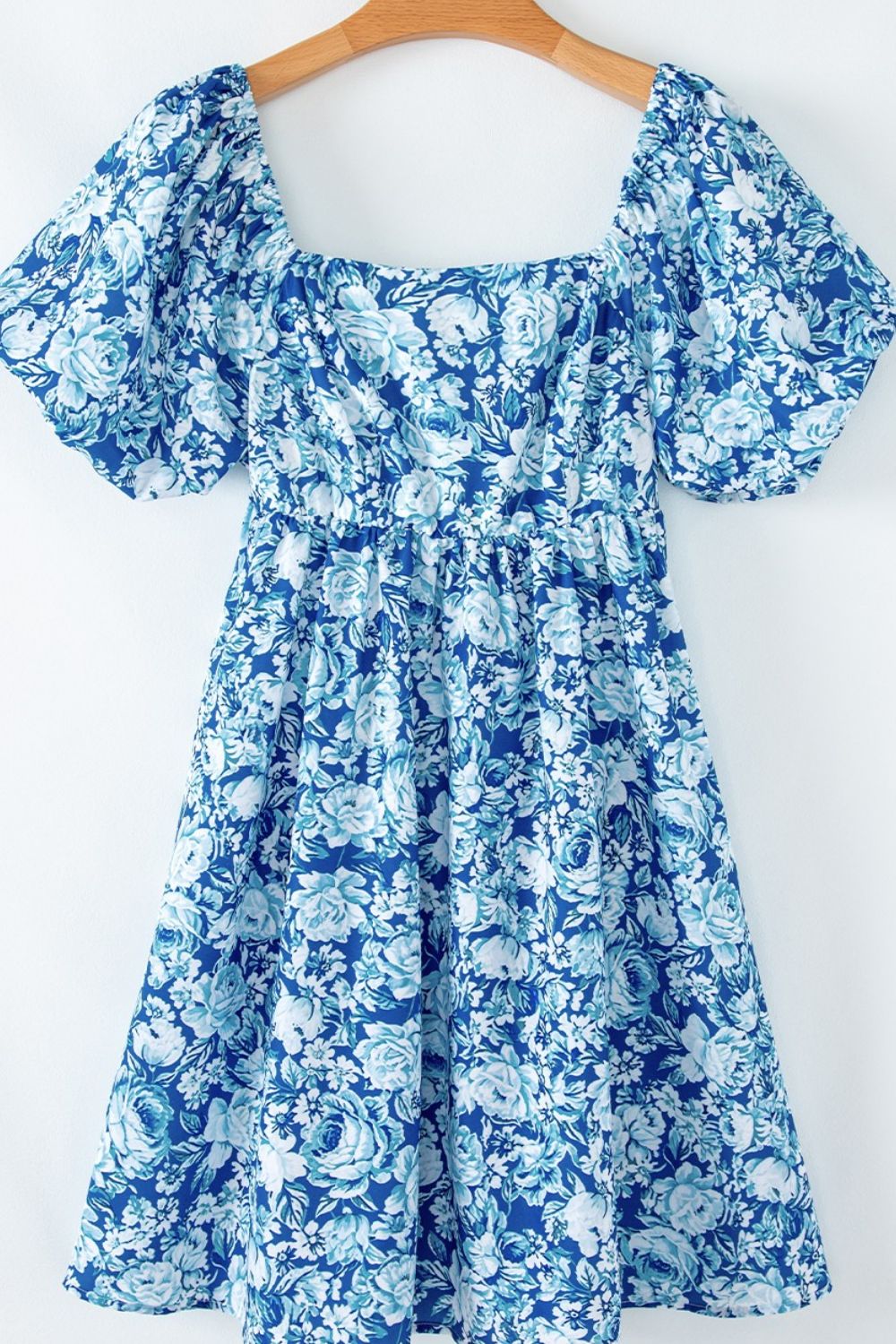 Floral Puff Sleeve Babydoll Mini Dress