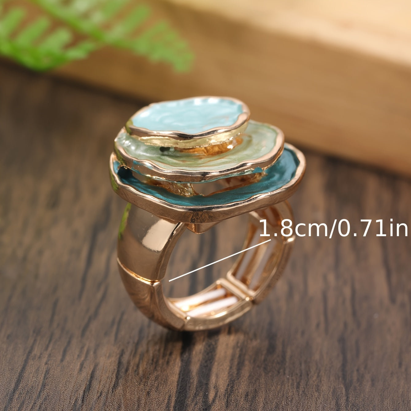 Boho Dreischichtiger Emaille-Ring