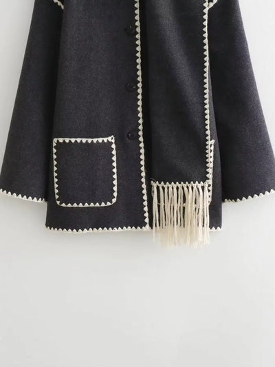 Heidi-Mode | Lockere Jacke mit Schalquasten