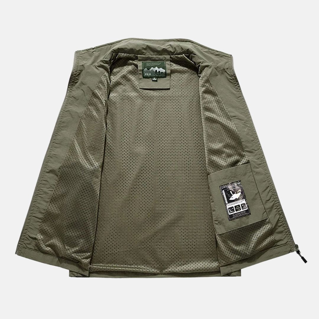 Peaks Outdoor Anglerweste | Leicht Multifunktionsweste mit Taschen Für Herren