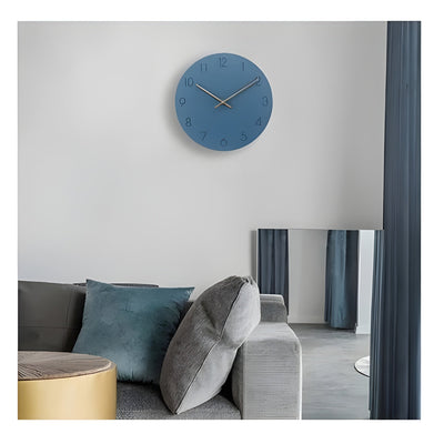 QuietRound Clock - Minimalistische Holz Rund Wanduhr
