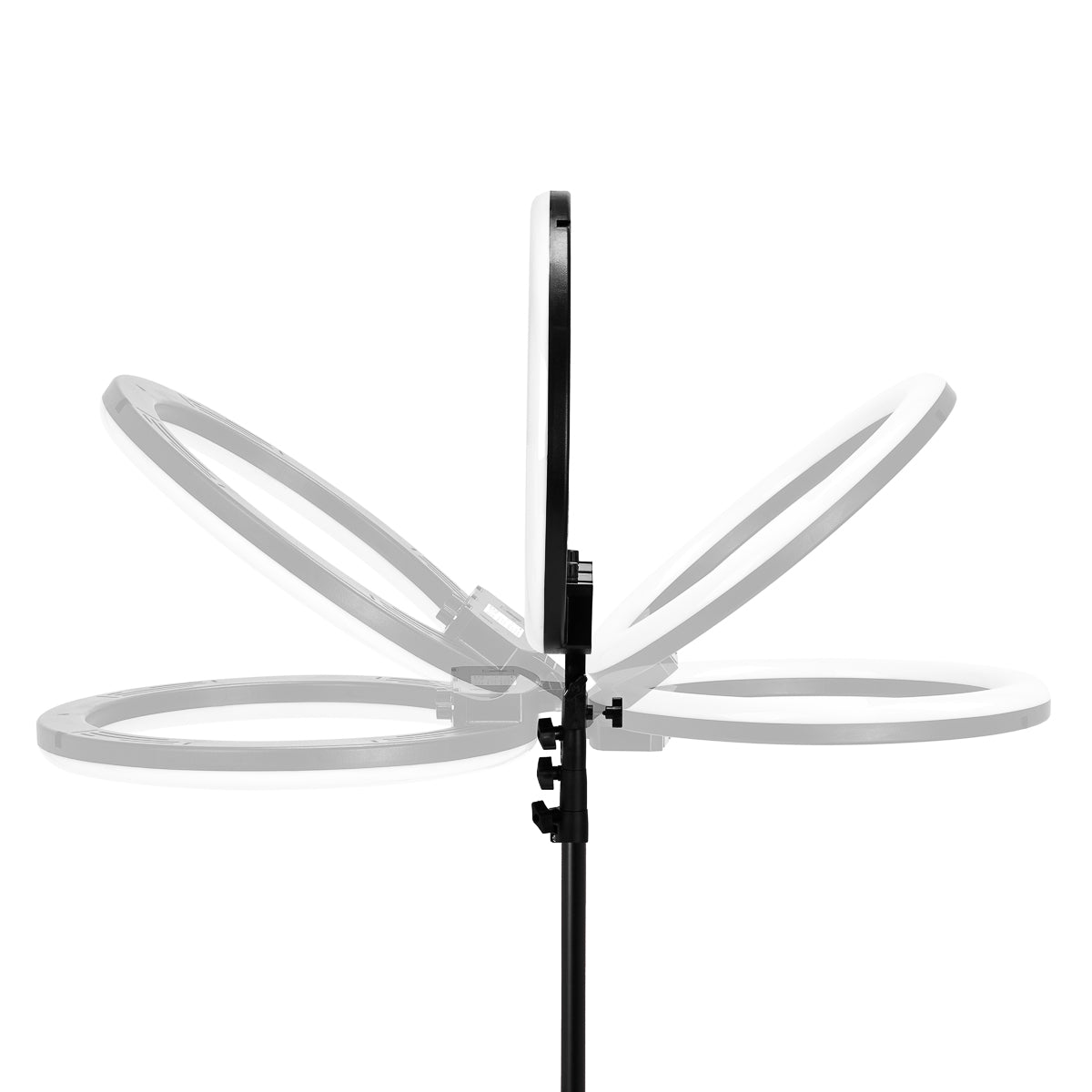 Glowwer ProLight | Professionelle 18" Ringlampe mit höhenverstellbarem Stativ und 45W LED-Beleuchtung