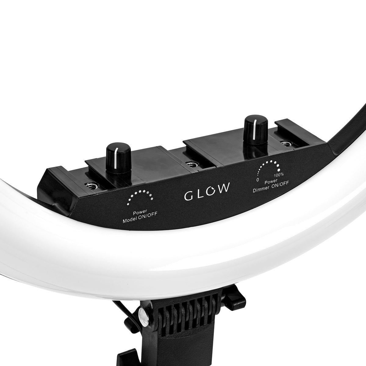 Glowwer ProLight | Professionelle 18" Ringlampe mit höhenverstellbarem Stativ und 45W LED-Beleuchtung