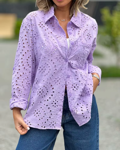 Ceeto : Bestickte Hemdbluse für Ihre Sonnentage