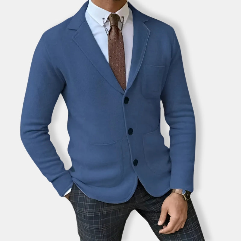 Herren Lässiger Strick Blazer | Schlanke Passform