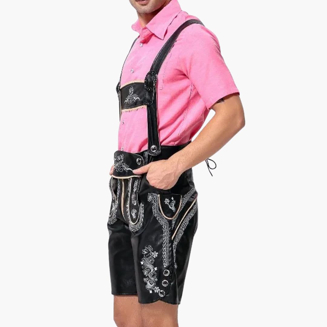 Bestickte Trachten Lederhose für Herren - Oktoberfest 2025