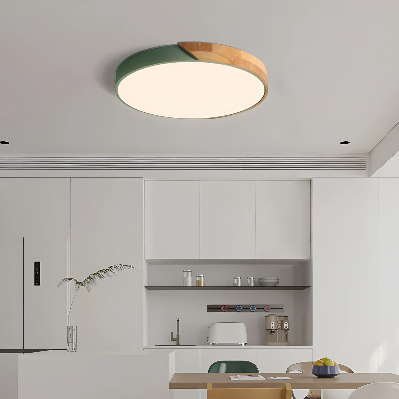 LED-Deckenlampe aus Holz – Skandinavisches Design | Warmes Licht für Wohnräume