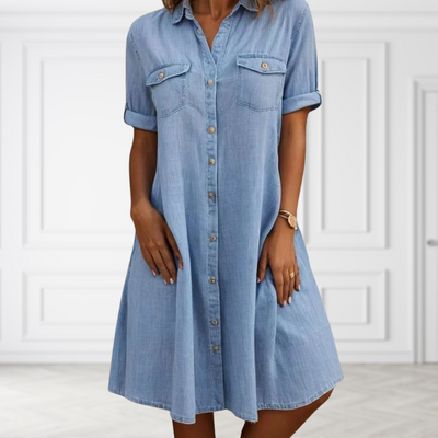 Dione | Feminines Denim-Kleid mit modernem Schnitt
