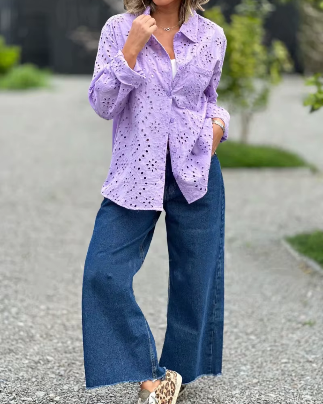 Ceeto : Bestickte Hemdbluse für Ihre Sonnentage