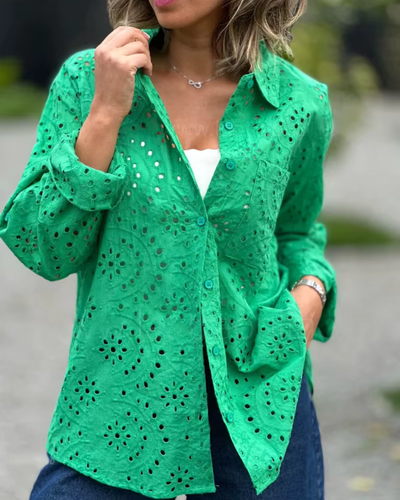 Ceeto : Bestickte Hemdbluse für Ihre Sonnentage