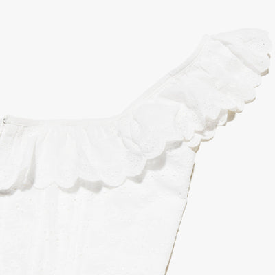 Retro Style Ruffle Design Sleeveless Blouse