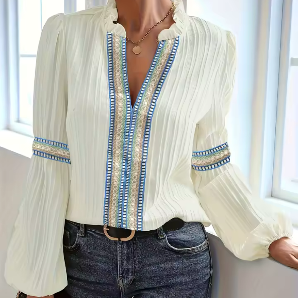 Elegante und komfortable Bluse im Boho-Chic - Enrora
