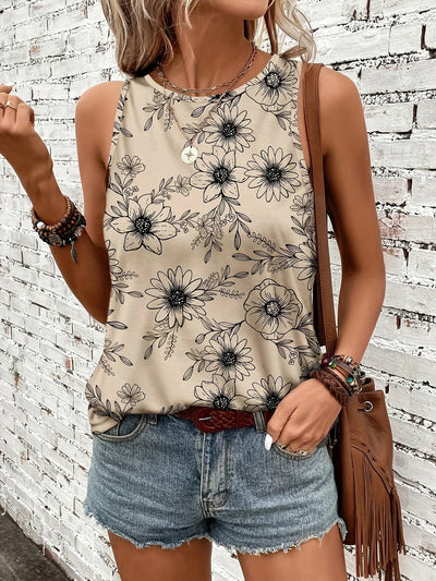 Lilou – Lässiges Sommer Top Mit Blumen Drucken