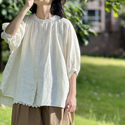 Medieval Renaissance Style Linen Blouse