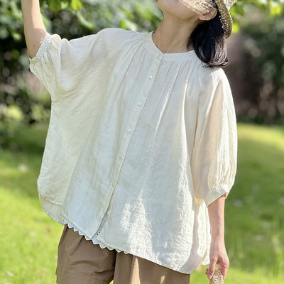 Medieval Renaissance Style Linen Blouse
