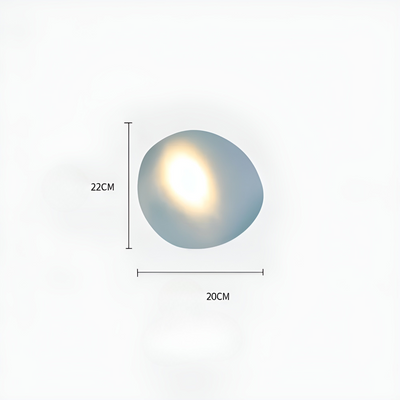 LED Wandleuchte in Kieselstein Design– Dekoratives nordisches Design für Wohnzimmer & Flur