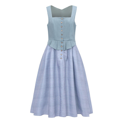 Oktoberfest Button-Up Dirndl with Long Apron