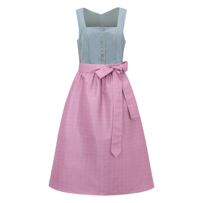 Oktoberfest Button-Up Dirndl with Long Apron