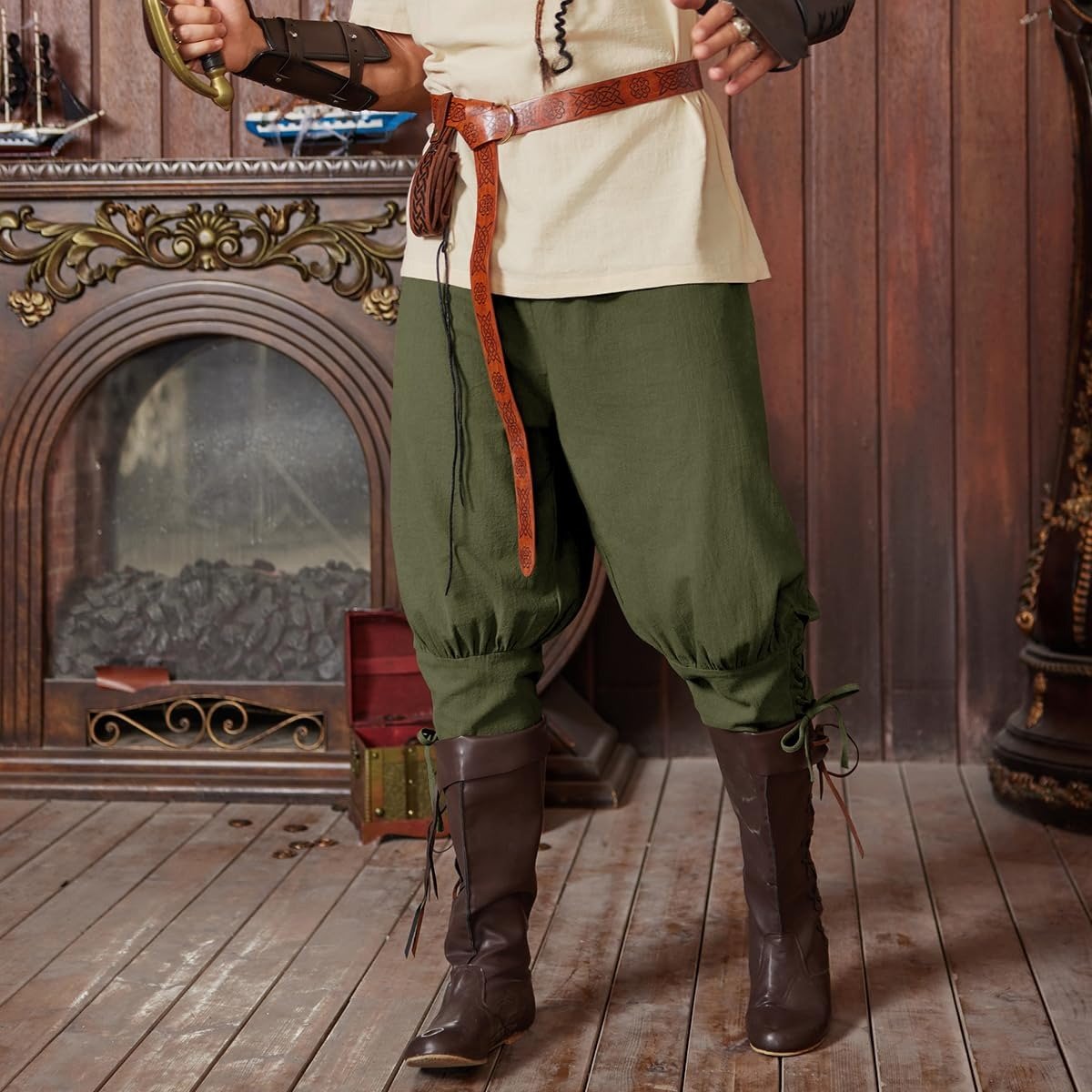 Retro Style Pirate Cotton Linen Pants