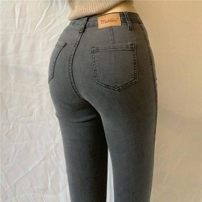 Hohe Taille Denim-Hose für Damen - Aurelyss
