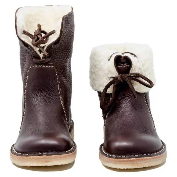 Heidi-Mode | Retro Winterstiefel mit Fell