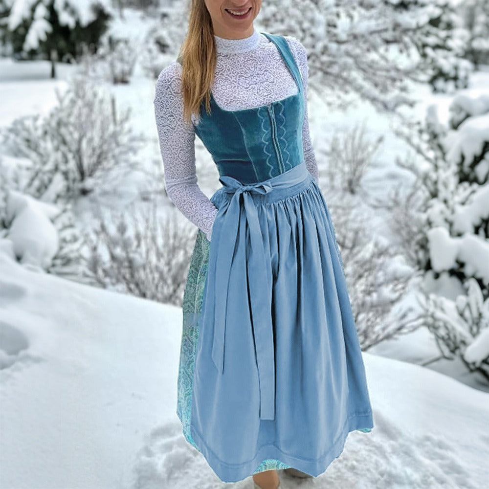 Oktoberfest Faux Fleece Dirndl with Apron