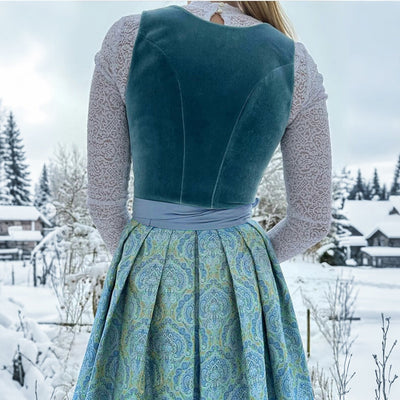 Oktoberfest Faux Fleece Dirndl with Apron