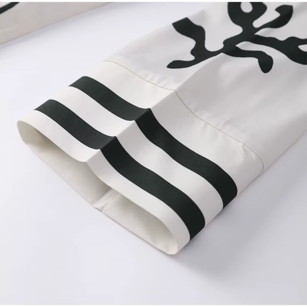 Elegantes Zweiteiler-Set mit abstraktem Print – Velorina