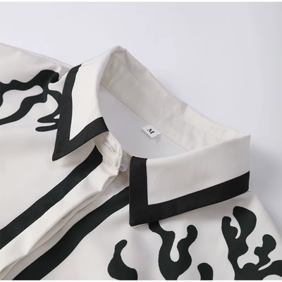 Elegantes Zweiteiler-Set mit abstraktem Print – Velorina