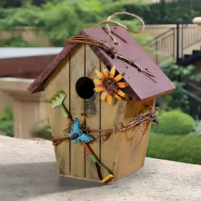GardenPerch Nest - Dekoratives  Holz Hängendes Vogelhaus