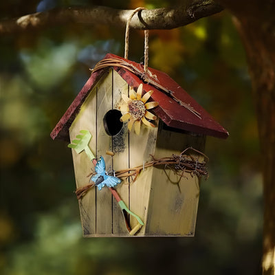 GardenPerch Nest - Dekoratives  Holz Hängendes Vogelhaus