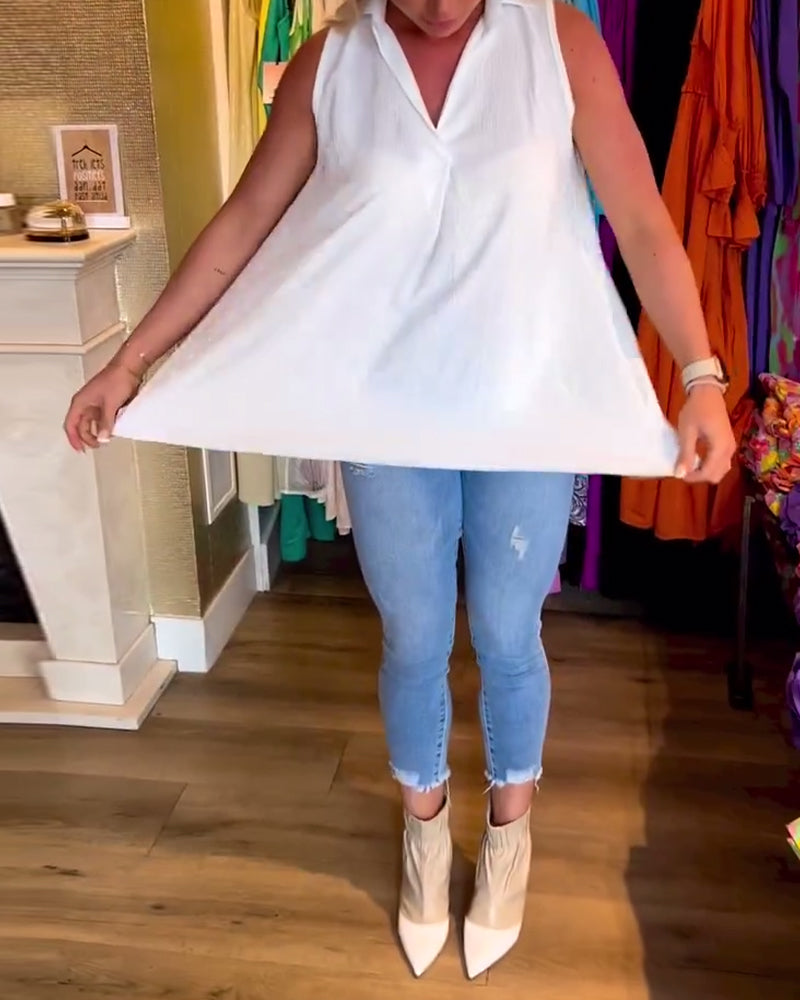 Rowland - Ärmelloses Oberteil Mit Rüschen