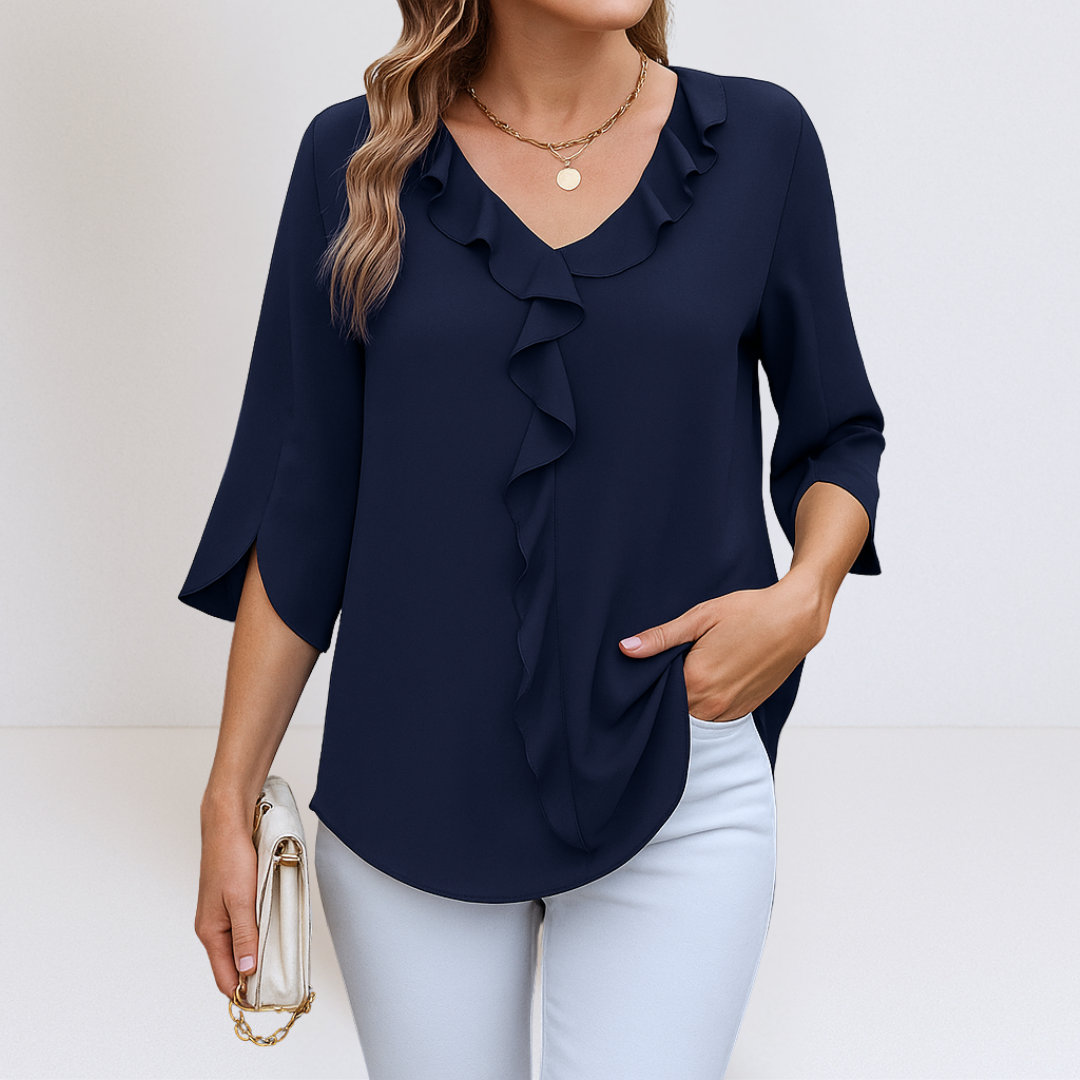 Maria™ | Lässige Bluse mit V-Ausschnitt