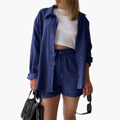 Musselin Zweiteiler für Damen - Luftiges Co-ord Set für Sommer