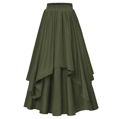 Renaissance Dual-Layer Swing Maxi Skirt