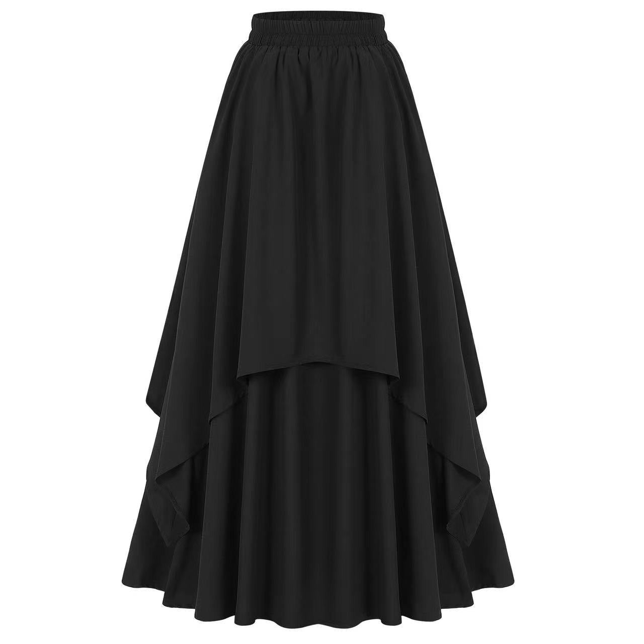 Renaissance Dual-Layer Swing Maxi Skirt