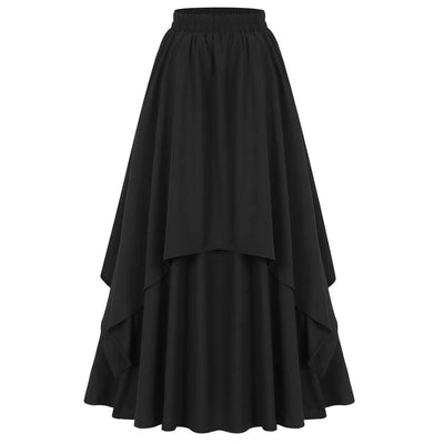 Renaissance Dual-Layer Swing Maxi Skirt